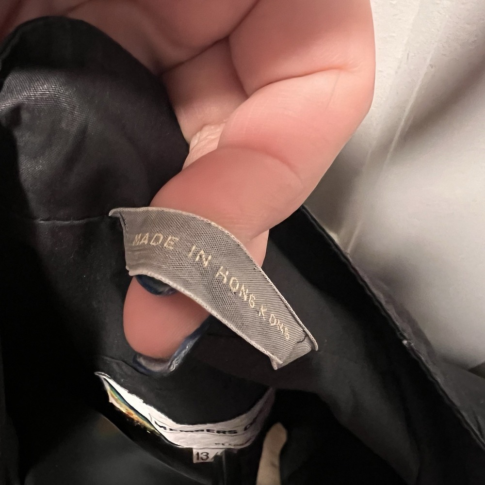 Vtg Members Only Europe Craft Black 13/14 Jacket D Ring Buckles On Hem Hong Kong - Picture 8 of 13